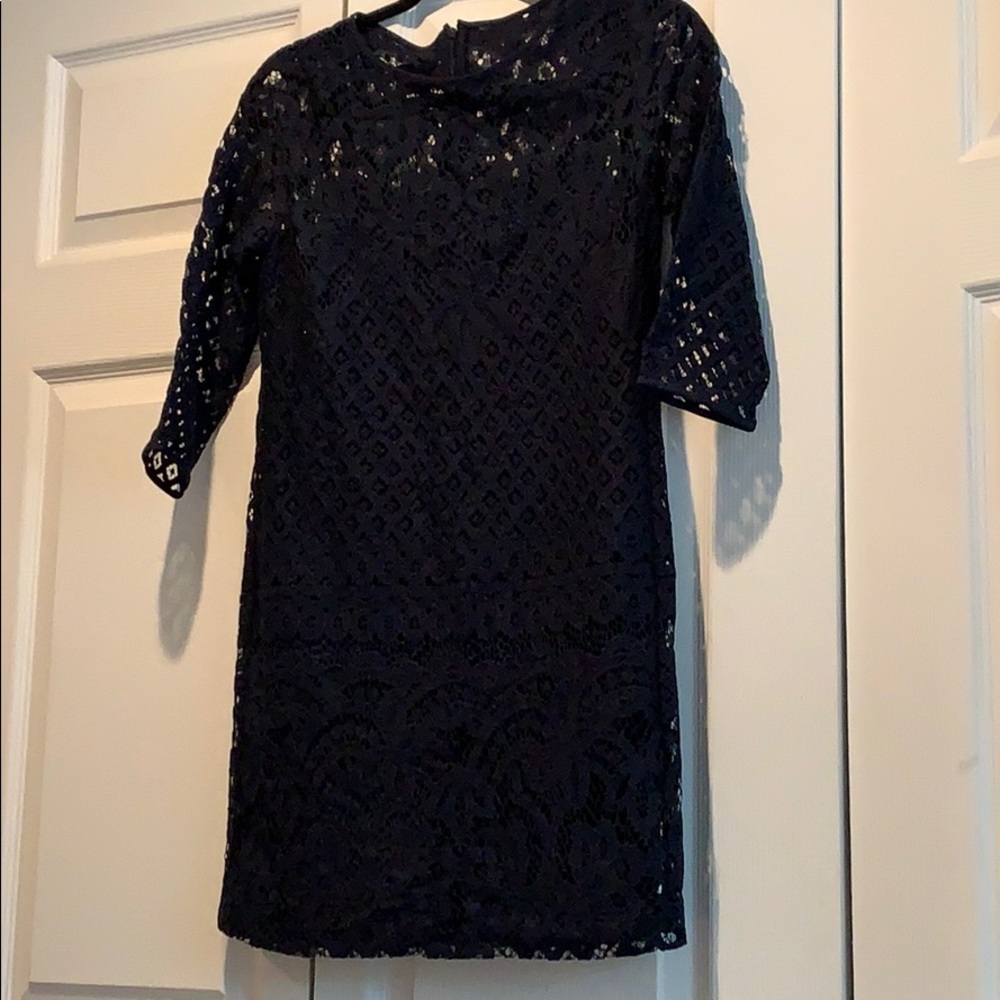 Lace navy dress from loft outlet size 0